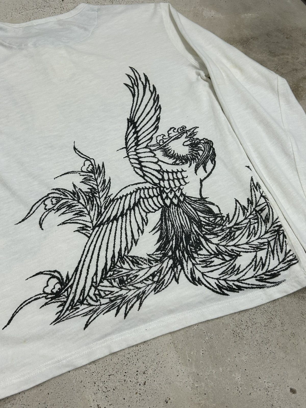 Japanese Brand Turning on Japan Art Sketch Fighter Bird Sukajan Sakura Size US M / EU 48-50 / 2 - 6 Thumbnail