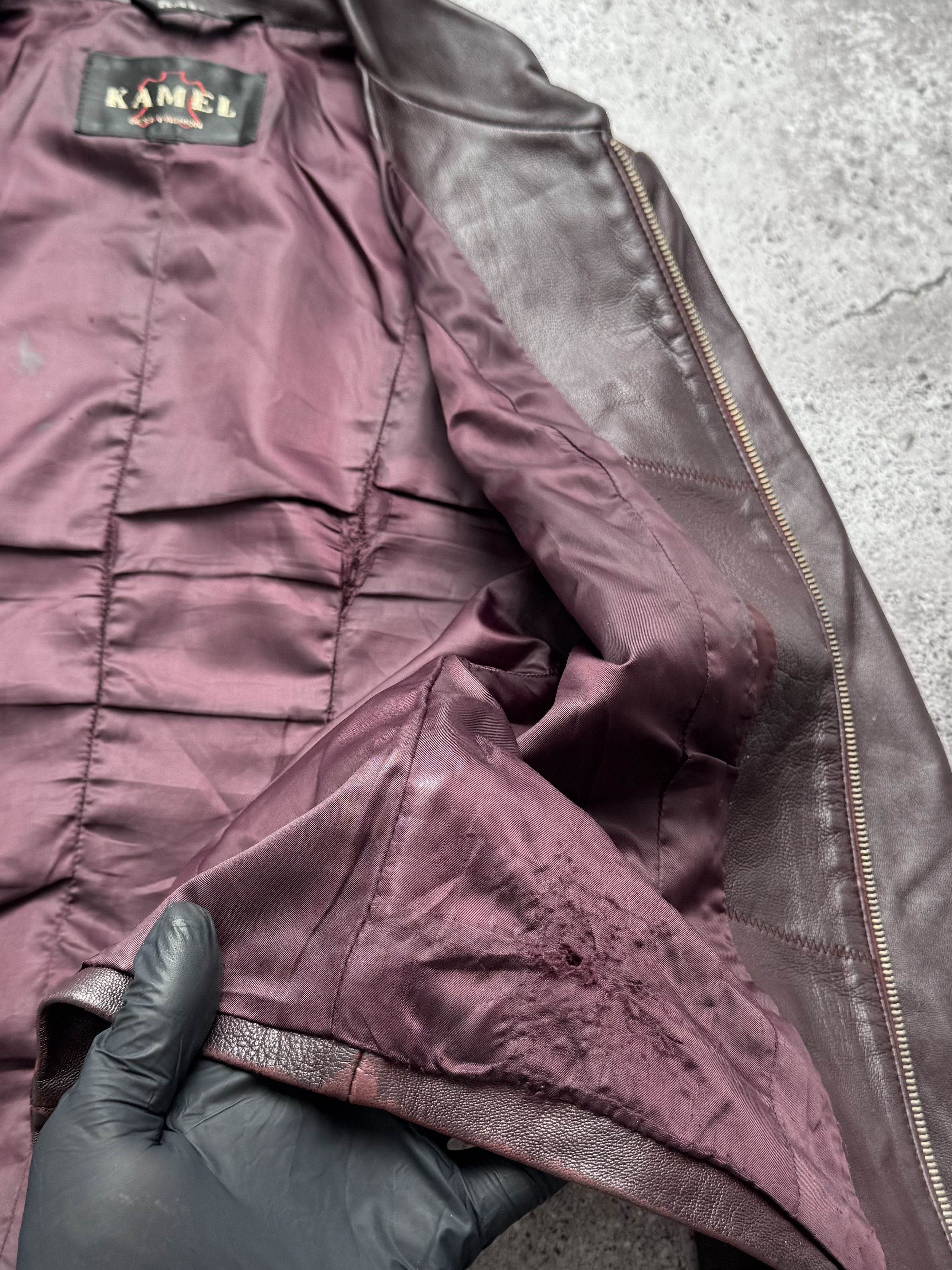 Vintage Vintage Cropped Leather Jacket C5(V402) Size S / US 4 / IT 40 - 10 Thumbnail