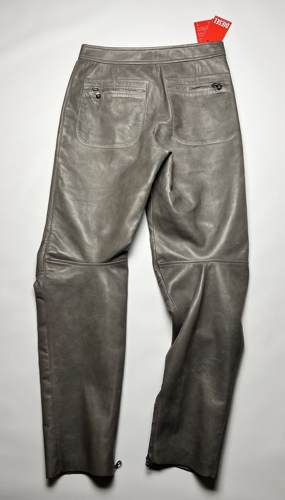 Diesel Leather P-JOSHY Pant with Trompe L' Oeil Effect Size US 31 - 14 Thumbnail