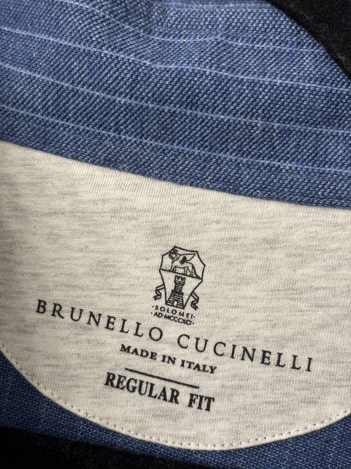 Brunello Cucinelli Brunello Cucinelli Mens Blue Polo Shirt Size US XXL / EU 58 / 5 - 3 Thumbnail