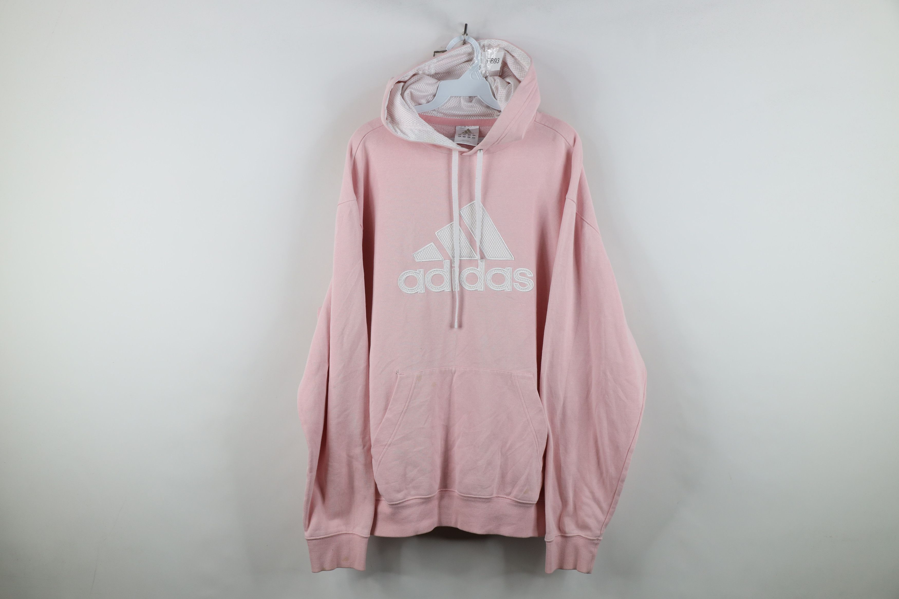 Adidas Vintage Y2K Adidas Spell Out Big Logo Hoodie Sweatshirt Pink Size XL / US 12-14 / IT 48-50 - 1 Thumbnail