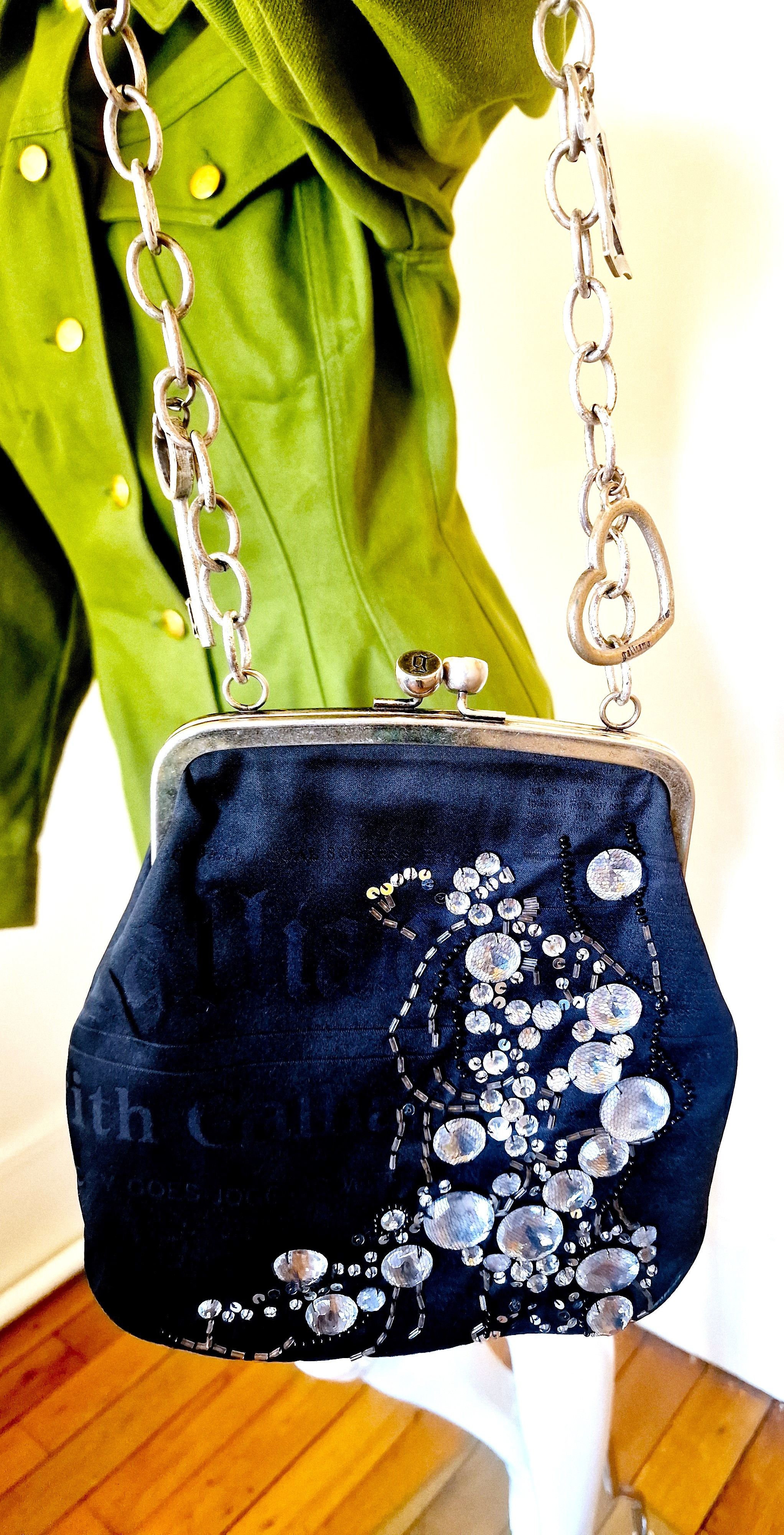 John Galliano John Galliano Gazette Newspaper Crystal Shoulder Hand Bag Size ONE SIZE - 14 Thumbnail