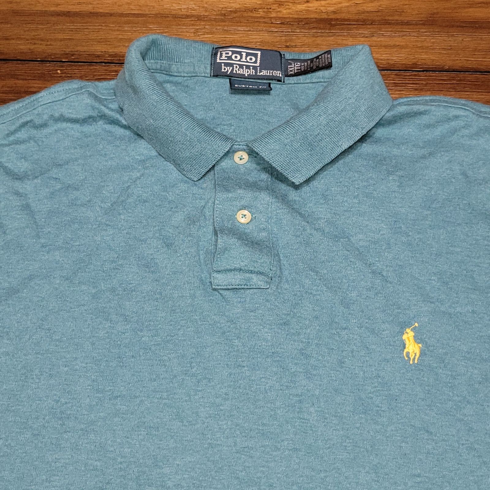 Polo Ralph Lauren Polo Ralph Lauren Teal Custom Fit Polo - Size XXL Size US XXL / EU 58 / 5 - 2 Thumbnail
