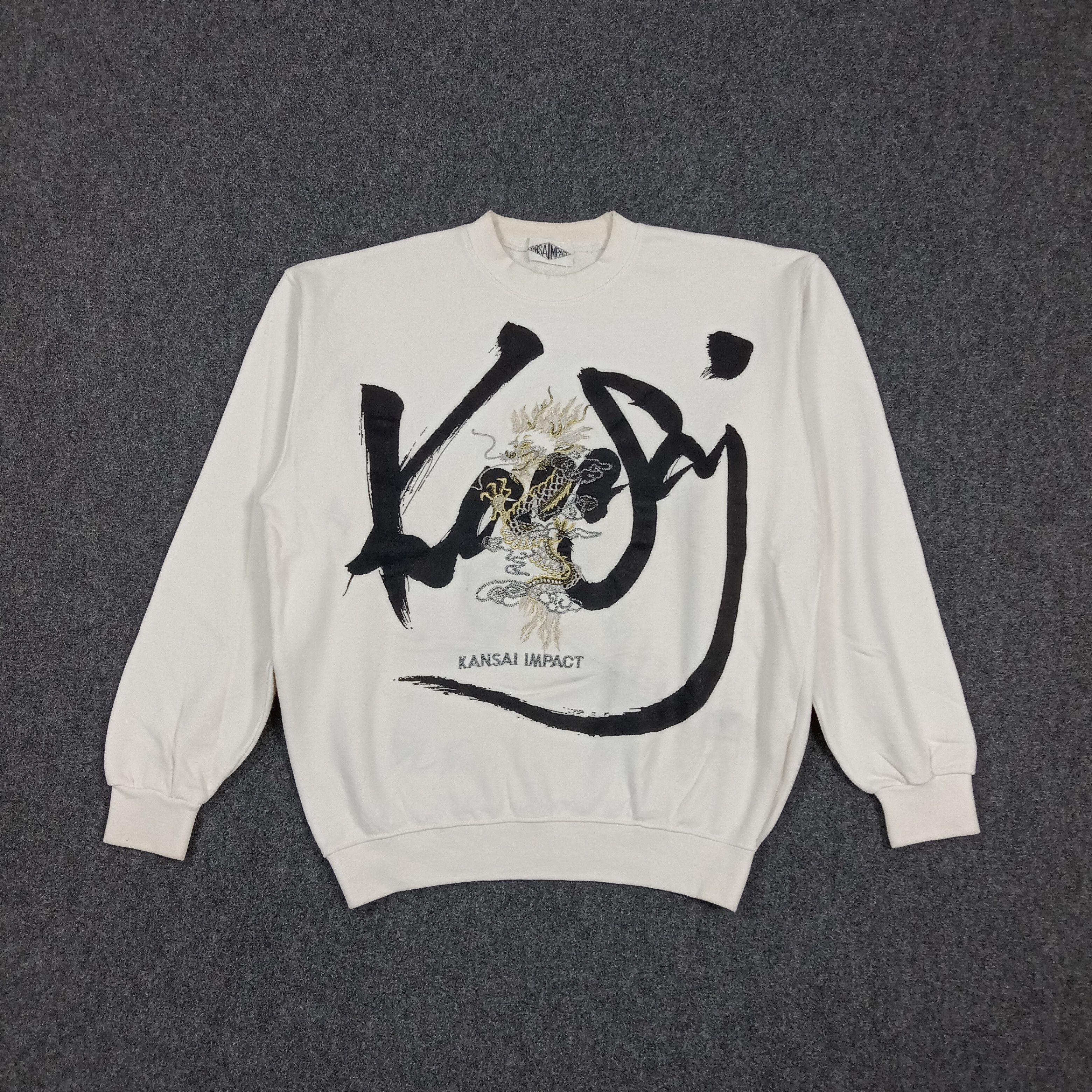 Kansai Yamamoto Vintage Kansai Impact Dragon Embroidery Sweatshirt C290N18 Size US M / EU 48-50 / 2 - 1 Thumbnail