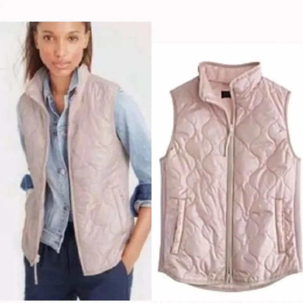 J.Crew J. Crew Quilted Ultralight Layering Vest Blush Pink Medium Size M / US 6-8 / IT 42-44 - 3 Thumbnail