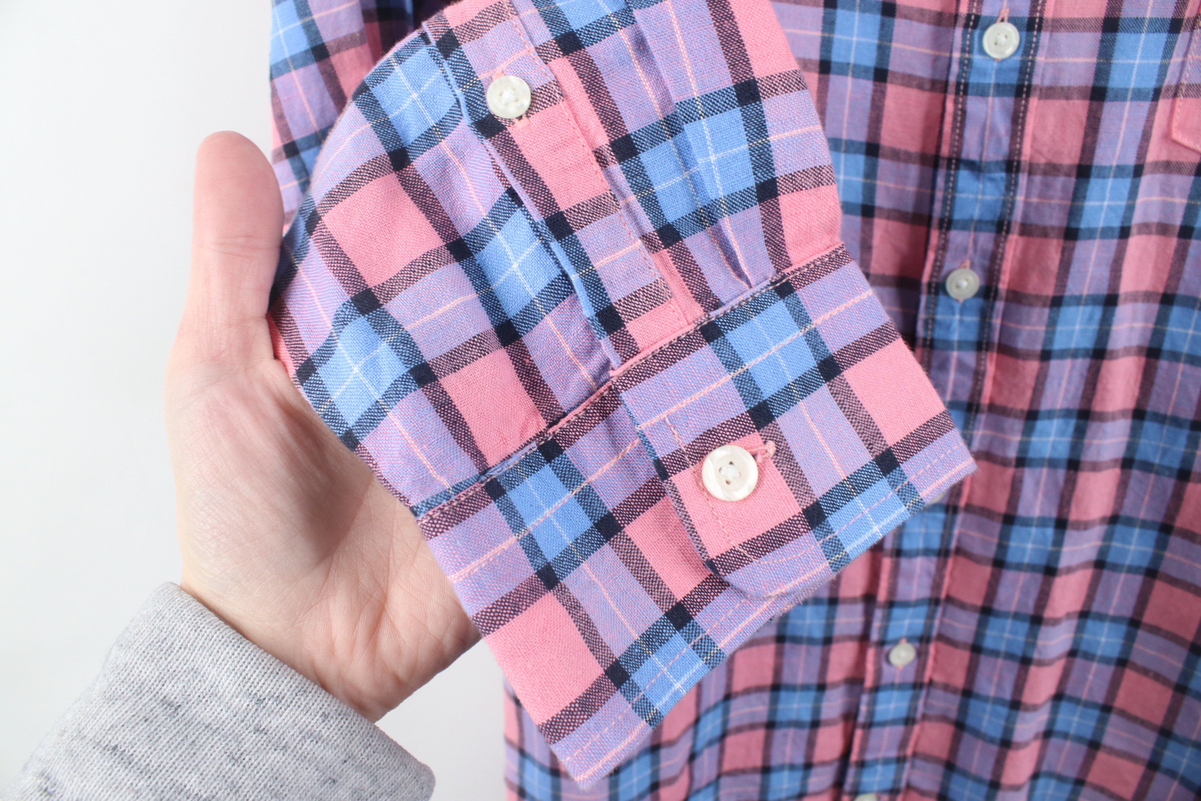 Gap Deadstock Vintage Y2K Gap Collared Button Shirt Pink Plaid Size US XL / EU 56 / 4 - 9 Thumbnail