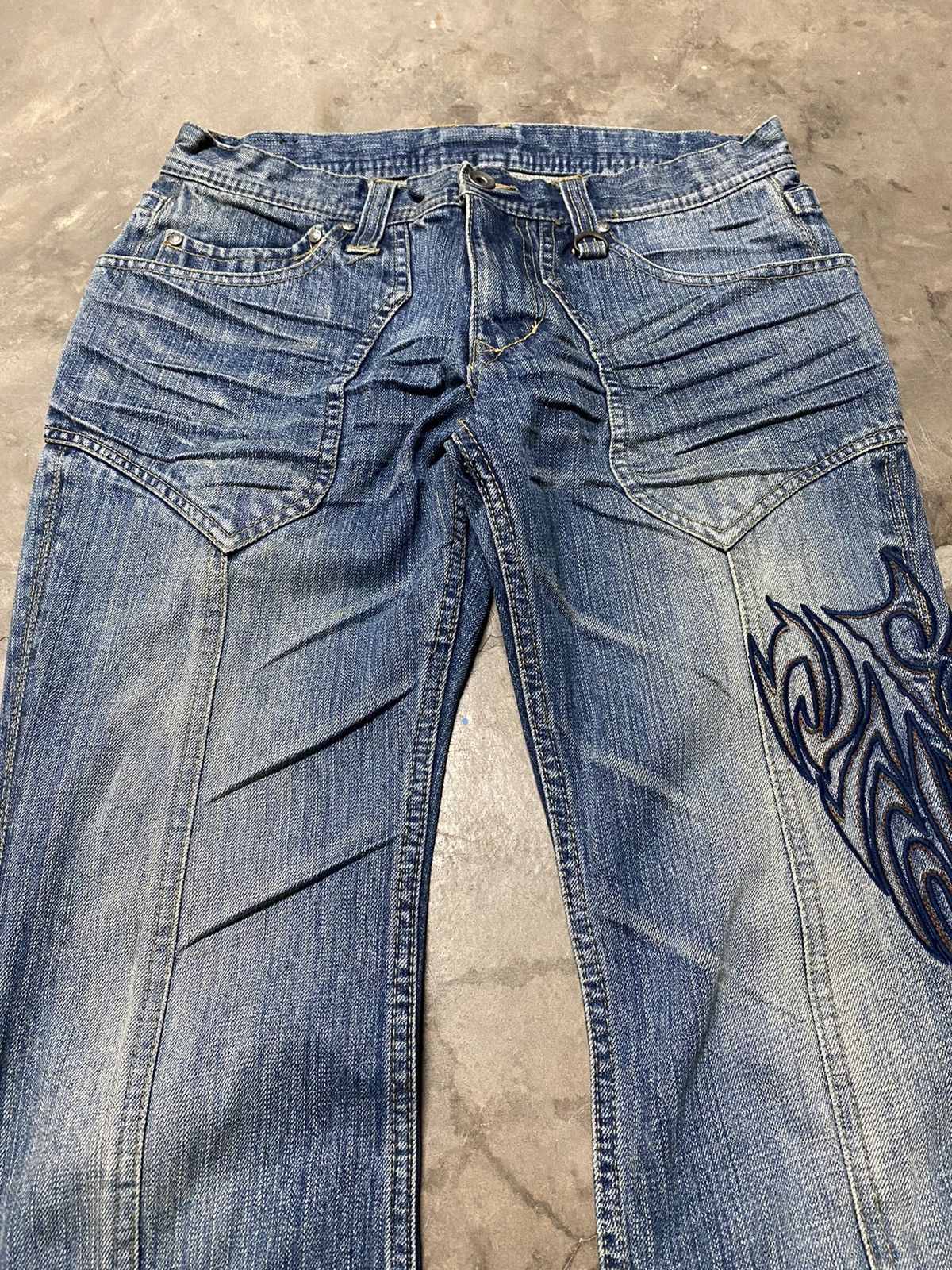 Hysteric Glamour × Nicole Club × Tornado Mart Nicole Club for Men Embroidery Art Distressed Denim Size US 30 / EU 46 - 3 Thumbnail