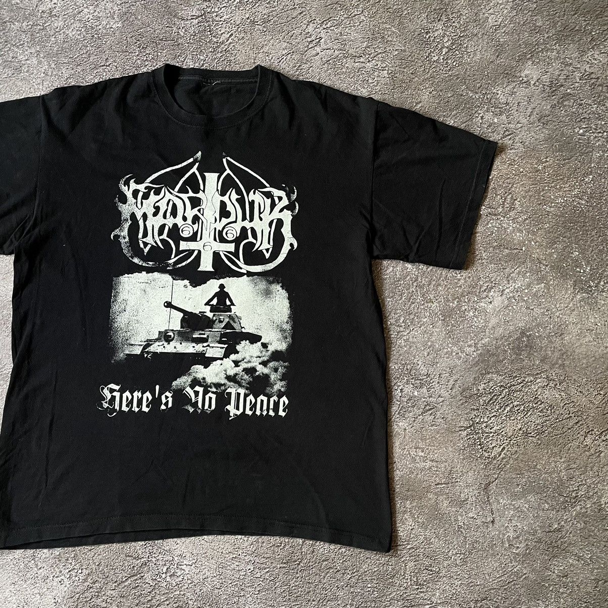 Vintage Vintage 90s Marduk Black Metal Band Tee Graphic Punk Slim XL Size US XL / EU 56 / 4 - 4 Thumbnail