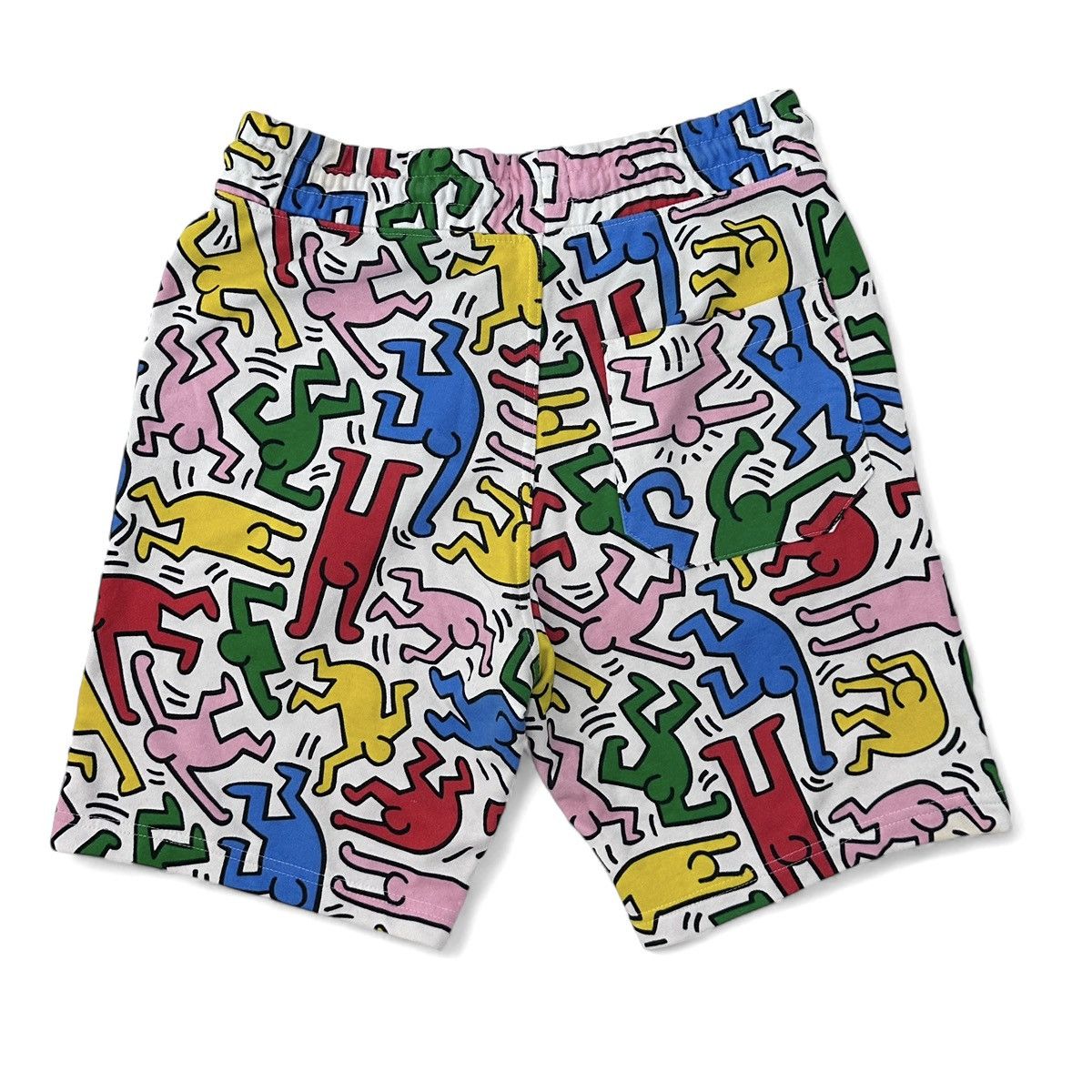 Other Men’s Keith Haring Shorts Jogger Rainbow Doodle Retro 90s Size US 29 - 2 Thumbnail