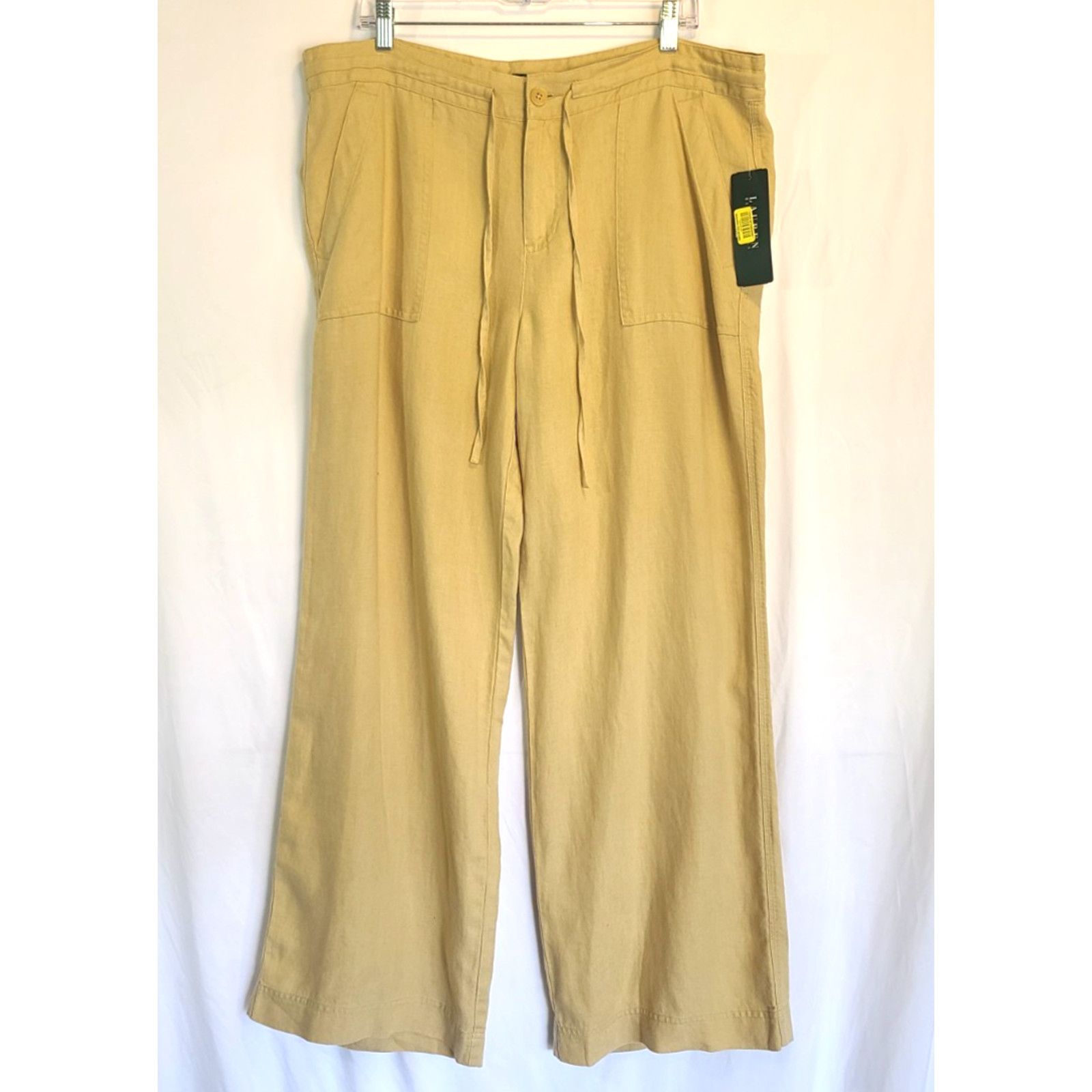 Lauren Ralph Lauren New W/Tag Lauren Ralph Lauren Womens Linen Wide Leg Pants 14 Size 36" / US 14 / IT 50 - 4 Thumbnail