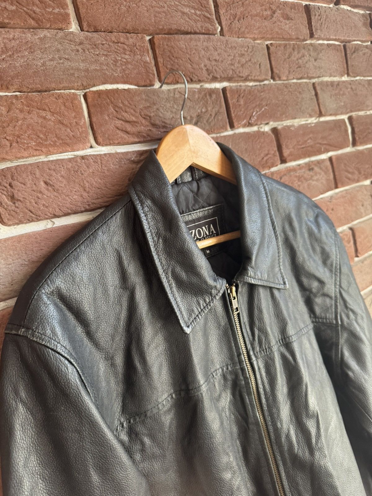 Leather Vintage Genuine Real Leather Jacket High Quality Rock Punk Size US M / EU 48-50 / 2 - 9 Thumbnail