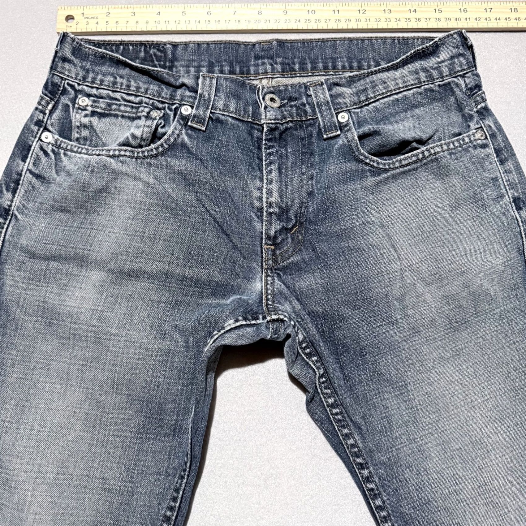 Levi's Levi's Jeans Men Blue Denim Distressed Ankle Mid-Rise Classic Straight 32X28 Size US 32 / EU 48 - 3 Thumbnail