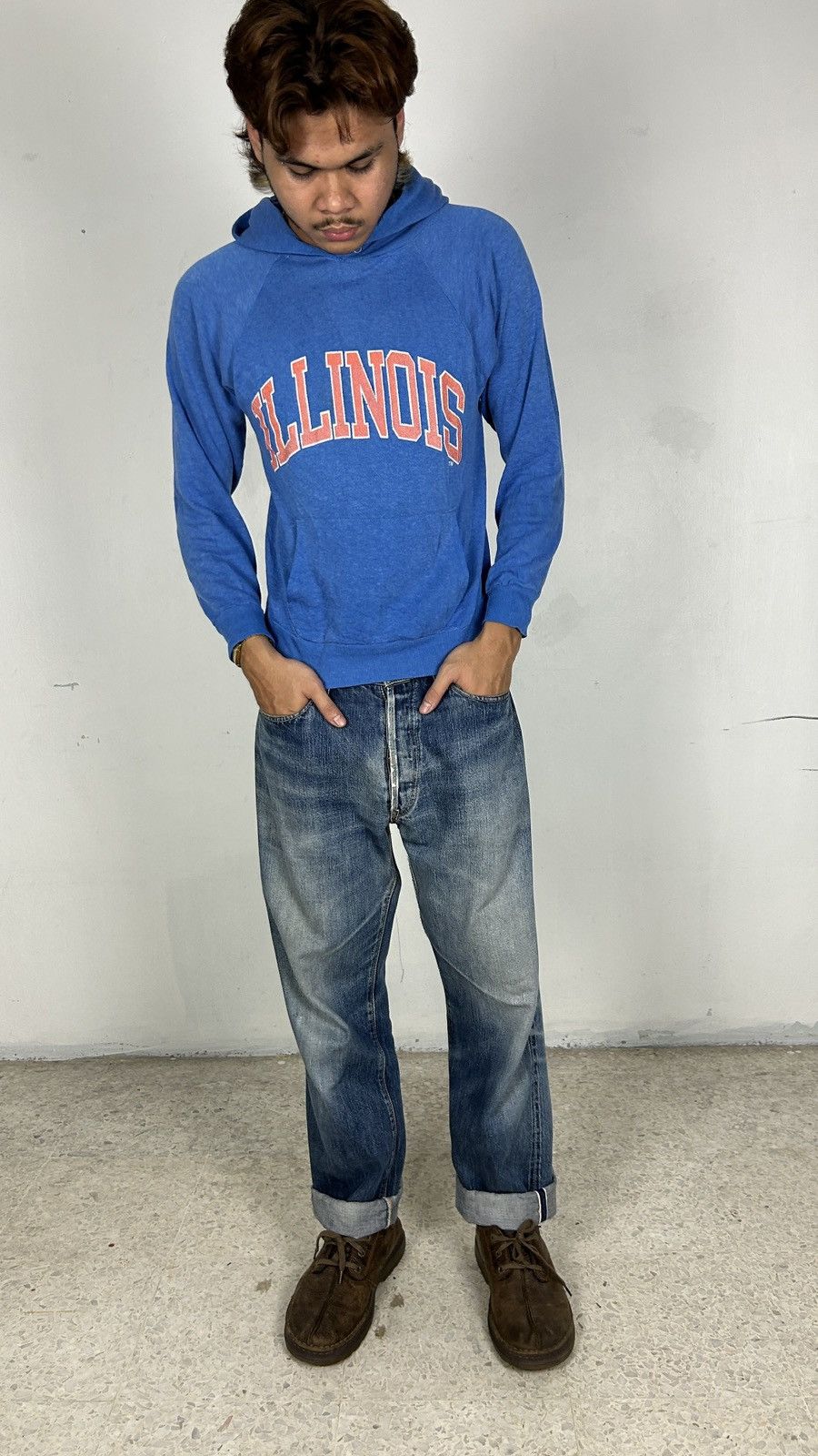 Vintage 1980s Illinois Collegiate Hoodie Size US M / EU 48-50 / 2 - 7 Thumbnail