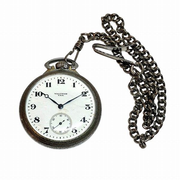 Other Other Waltham Stainless Steel Pocket Watch Metal Other DUTY FREE for USA Size ONE SIZE - 1 Thumbnail