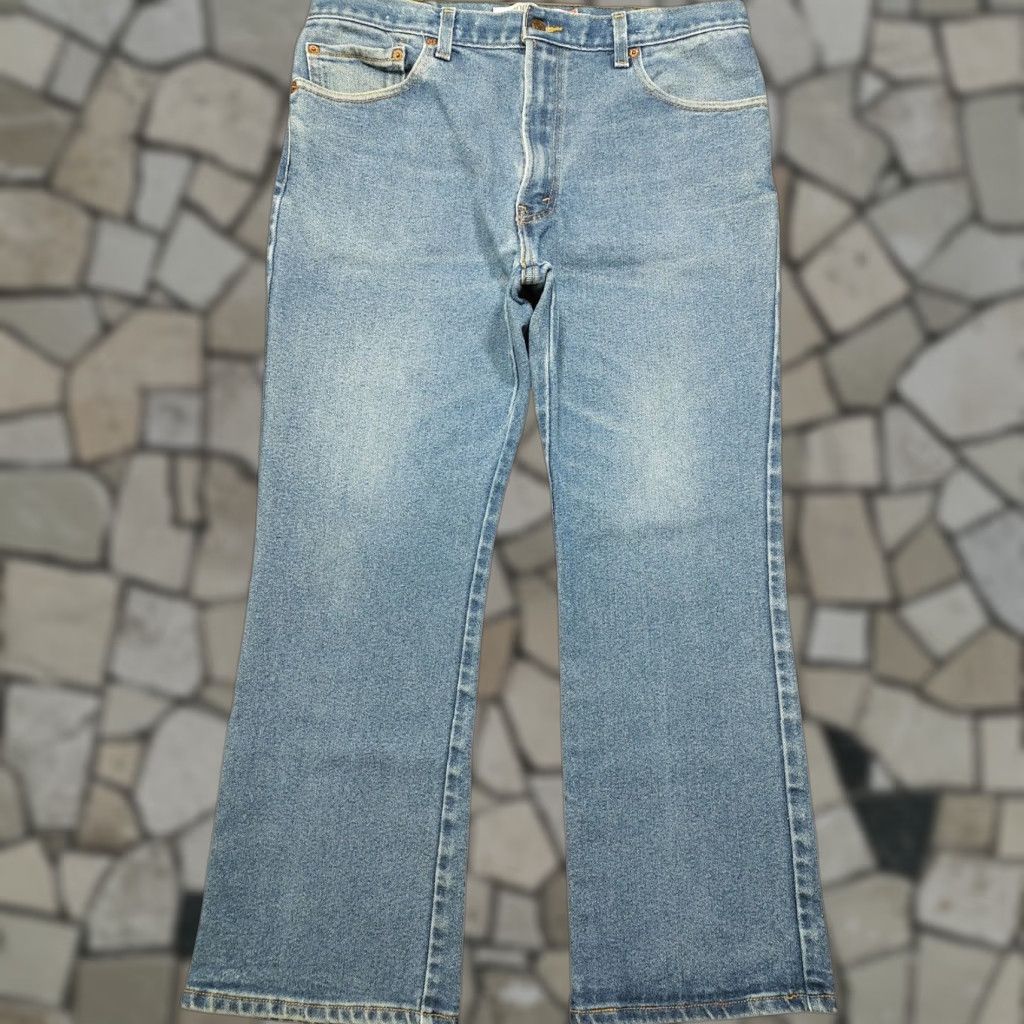 Levi's VINTAGE Levi’s 517 Jeans Denim Bootcut Mens 33x27 Blue 80s 90s Workwear Levi’s Logo 5-Pocket Design Zip Size US 33 - 1 Thumbnail
