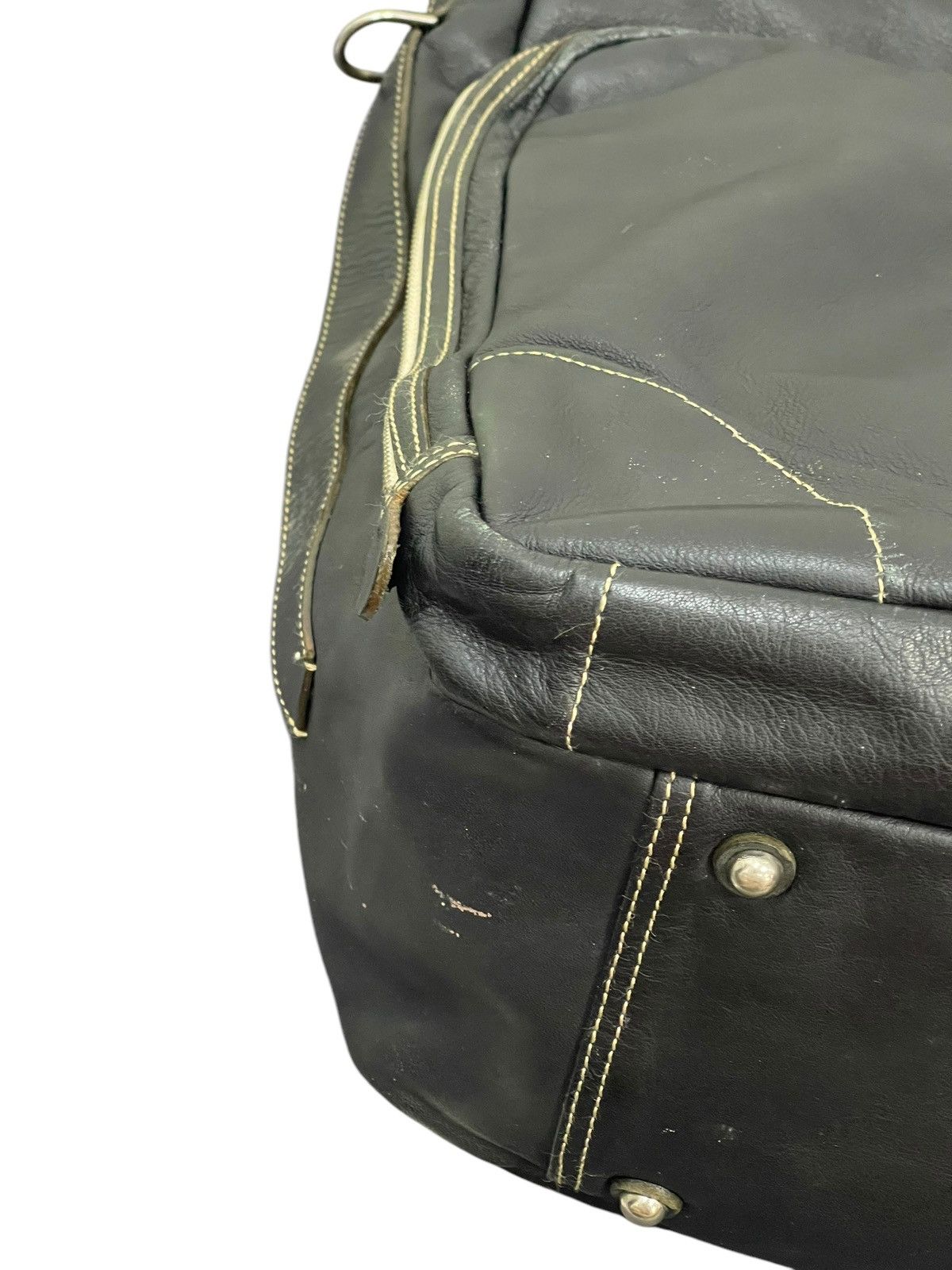 Genuine Leather Full Leather Nasimo Duffle Travel Bag 1🟩9 Size ONE SIZE - 8 Thumbnail