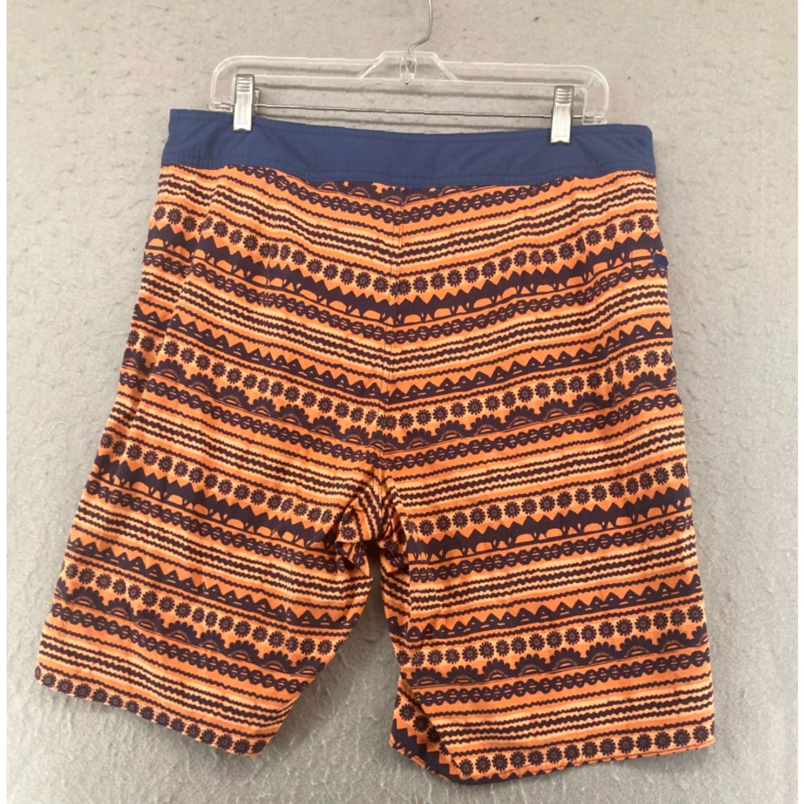 Patagonia Patagonia Mens 34 Blue Orange Tribal Swim Trunks Geometric Nylon Pockets Drawstring Lined Beach Outdoor Adults Mens Size US 34 / EU 50 - 5 Thumbnail