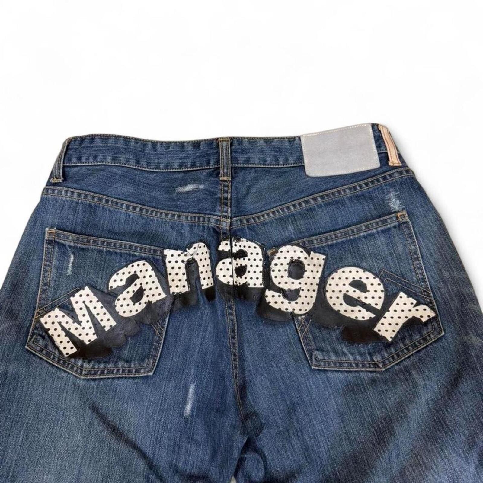 Other Manager denim jeans with unique detailing Size US 33 - 1 Thumbnail