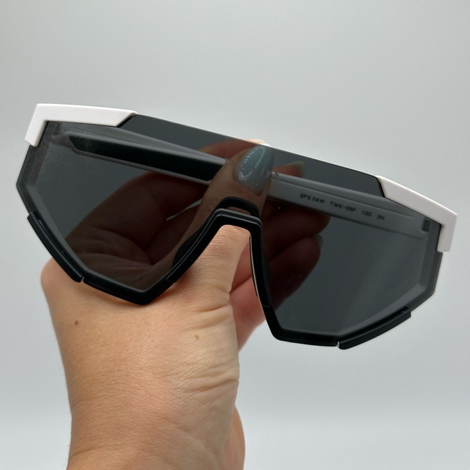 Prada NEW PRADA Linea Rossa PR04WS TWK06F White Rubber/Dark Grey Size ONE SIZE - 12 Thumbnail