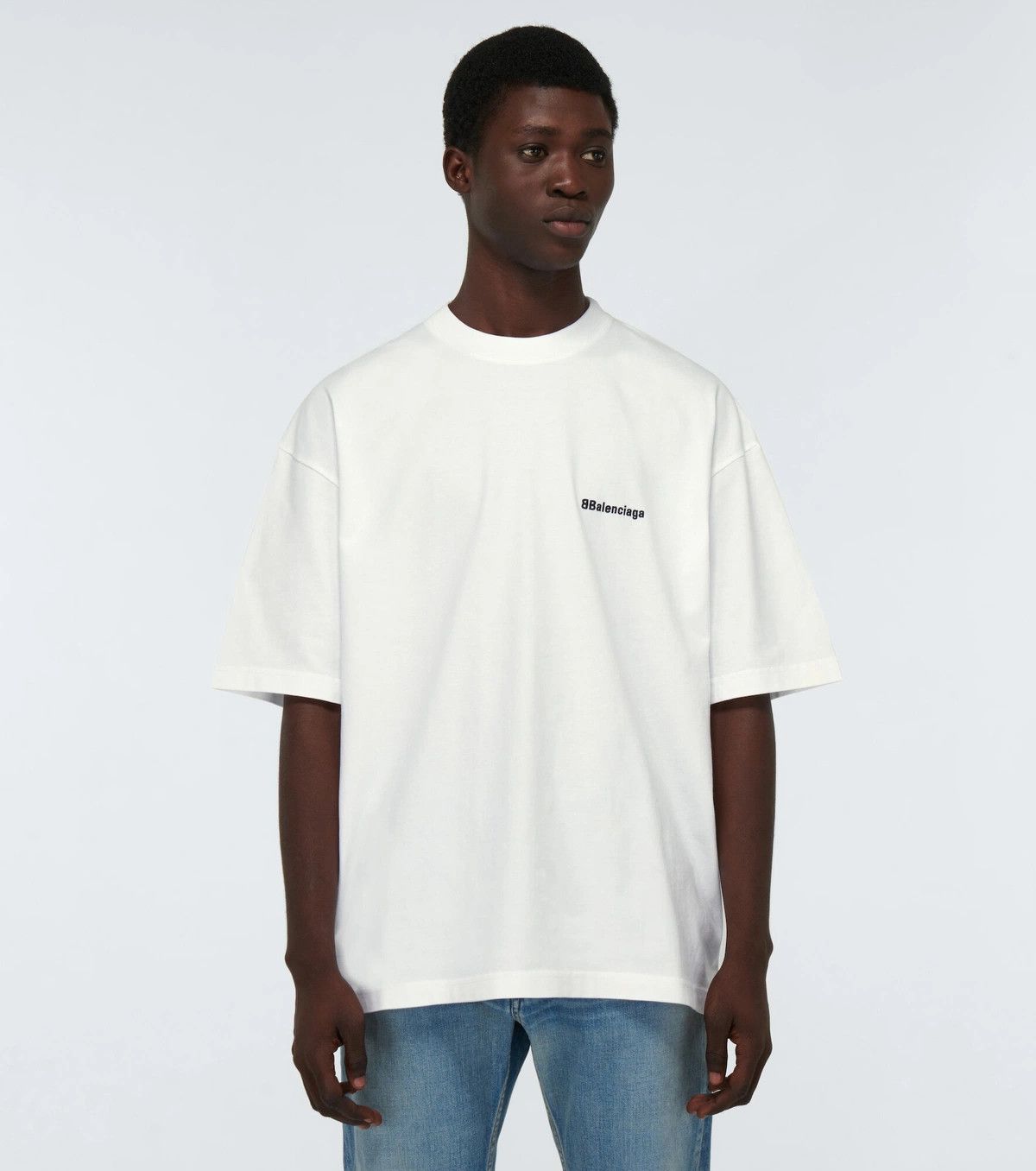 Balenciaga o1srvl11e1124 Dup / BB Corp T-Shirt Large Fit in White Size US XS / EU 42 / 0 - 3 Thumbnail