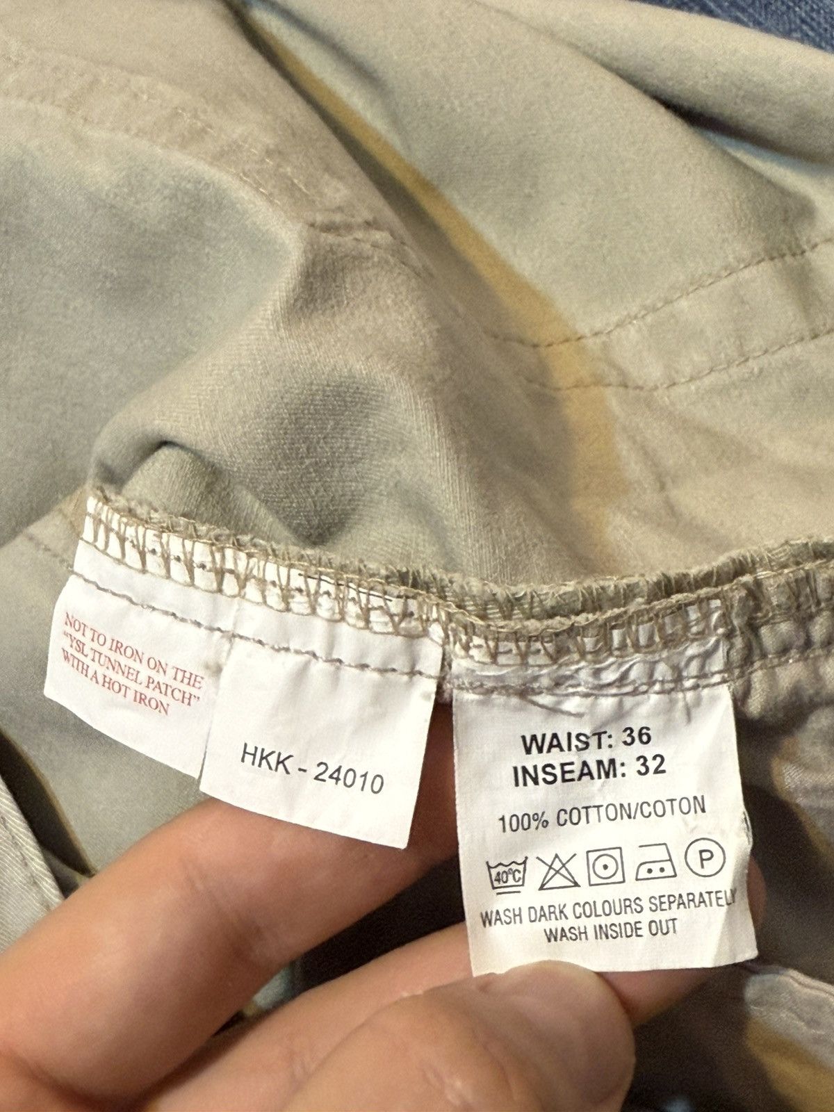 Yves Saint Laurent Beige 36x32 YSL Jeans Cotton Pants Size US 36 / EU 52 - 10 Thumbnail