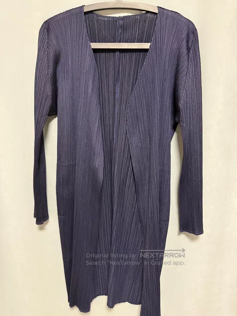 Issey Miyake Issey Miyake Navy Long Cardigan Size L / US 10 / IT 46 - 1 Thumbnail