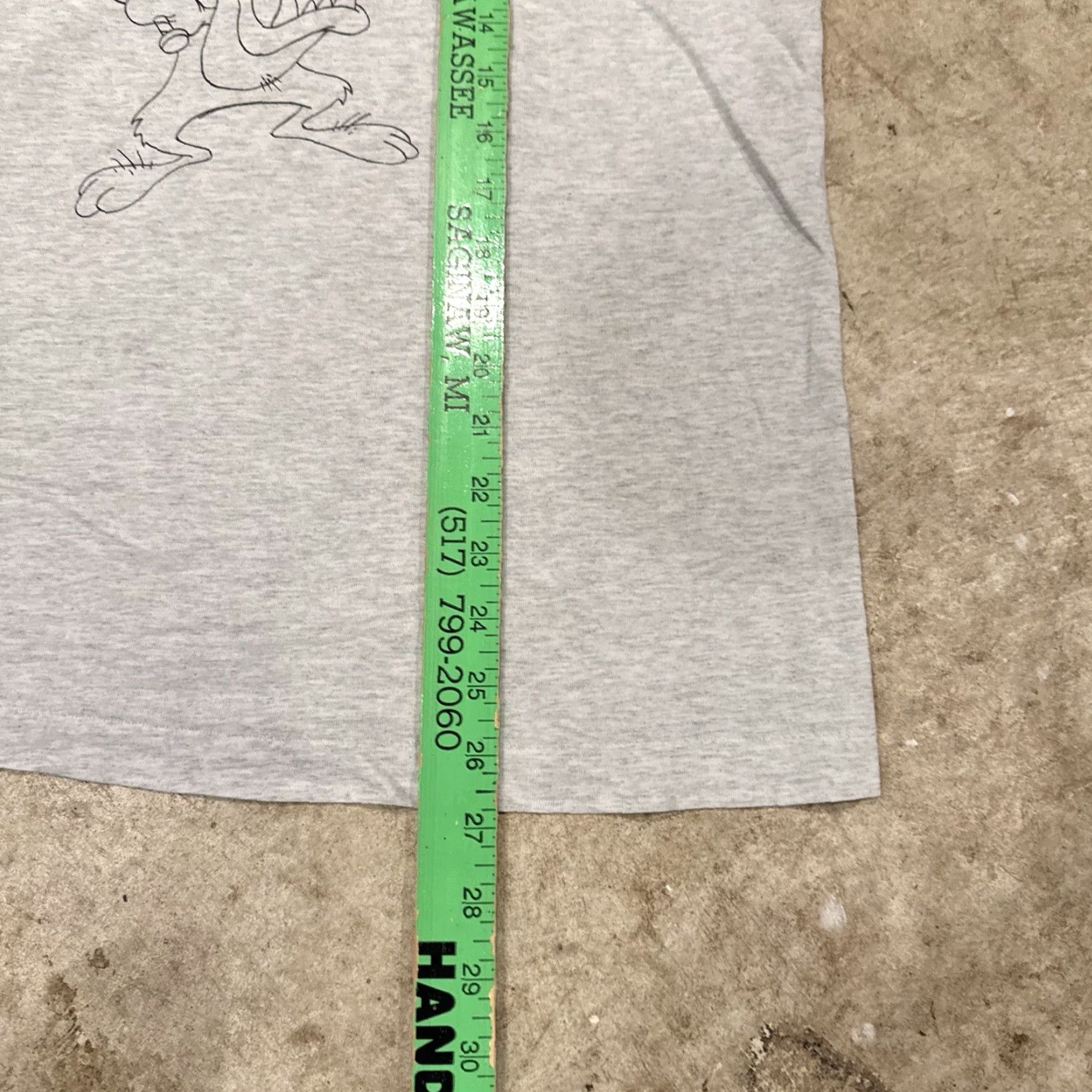 Fruit Of The Loom VINTAGE 90s Fruit of the Loom T-Shirt Taz Softball League Single Stitch Mens Large Gray Soft Mens Size US L / EU 52-54 / 3 - 7 Thumbnail