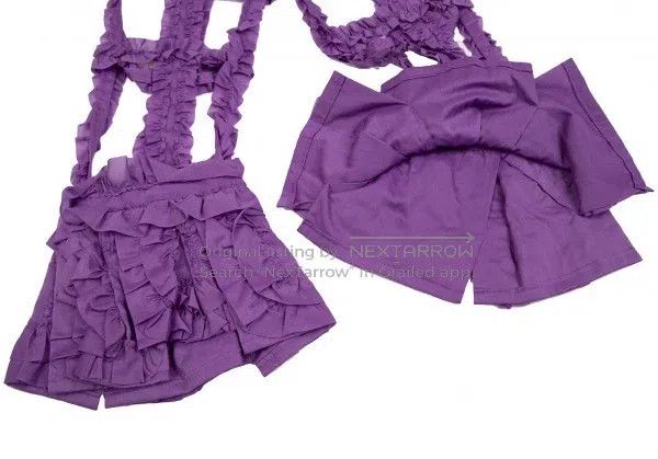Comme des Garcons Comme des Garcons size S Purple Retro Lace Design Pants Size 23" - 6 Thumbnail