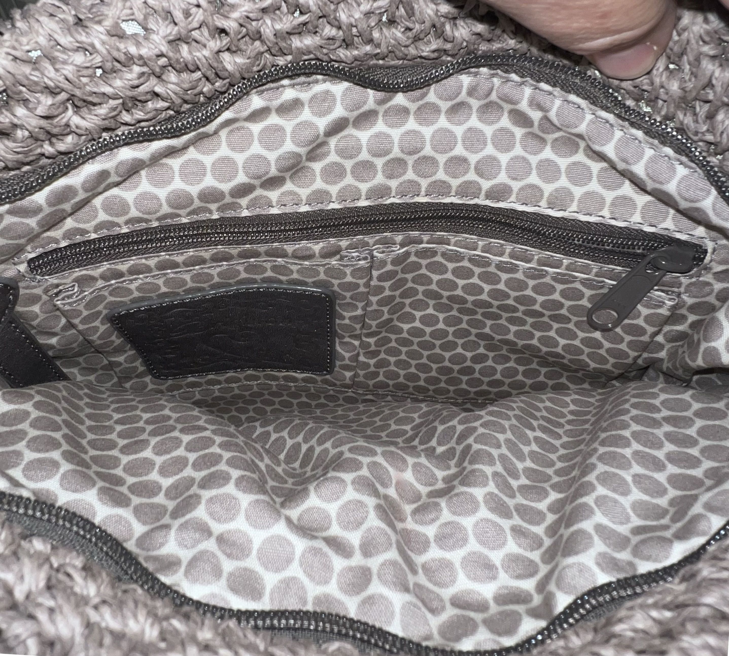 Brighton NWOT Brighton Woven Black and Taupe Woven Crossbody Hobo Bag Size ONE SIZE - 5 Thumbnail