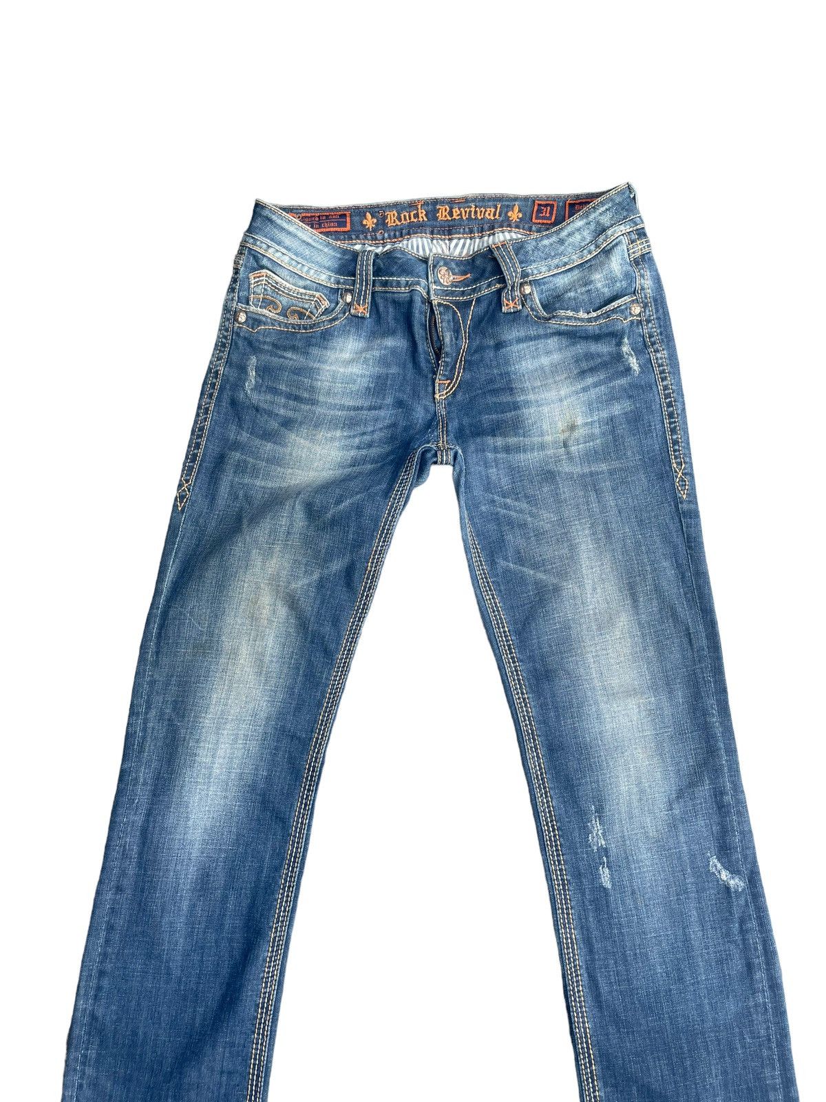 Rock Revival Rock Revival Debbie Straight Distresed Denim Size US 34 / EU 50 - 3 Thumbnail