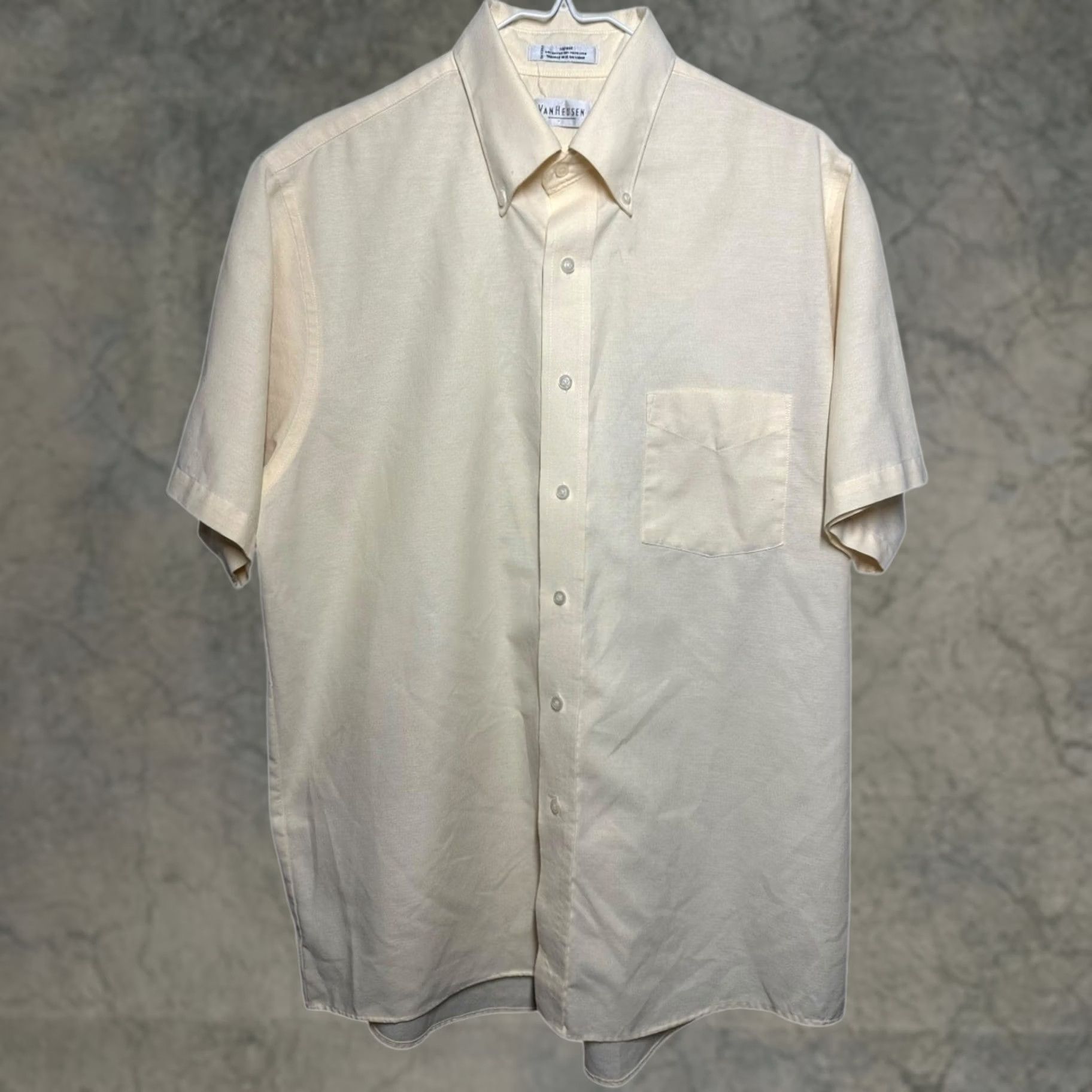 van heusen men's short sleeve oxford dress shirt Van Heusen Men's Short Sleeve Dress Shirt Regular Fit Oxford Solid