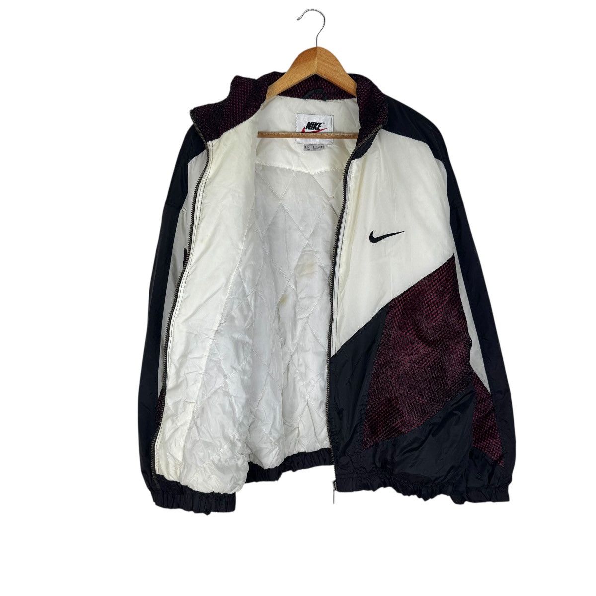 Nike 🌟VINTAGE 90s NIKE SWOOSH WINDBREAKER JACKET Size US L / EU 52-54 / 3 - 7 Thumbnail
