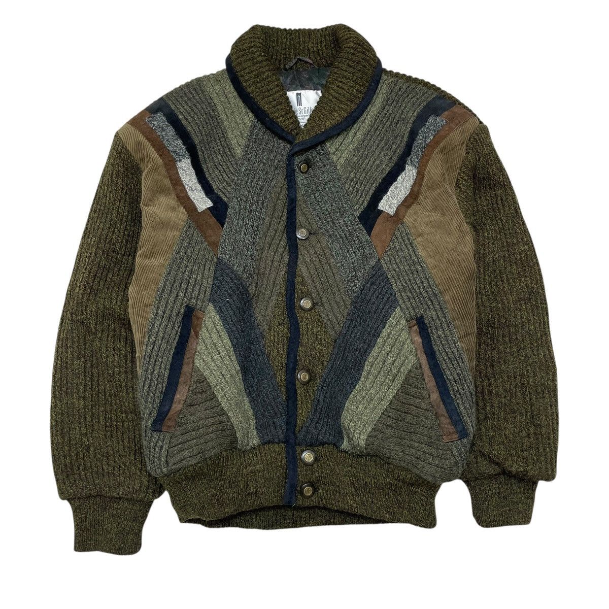 Coogi 💥Vintage Nicole St Gilles Paris Bomber Knit Pachtwork Style Size US M / EU 48-50 / 2 - 2 Thumbnail