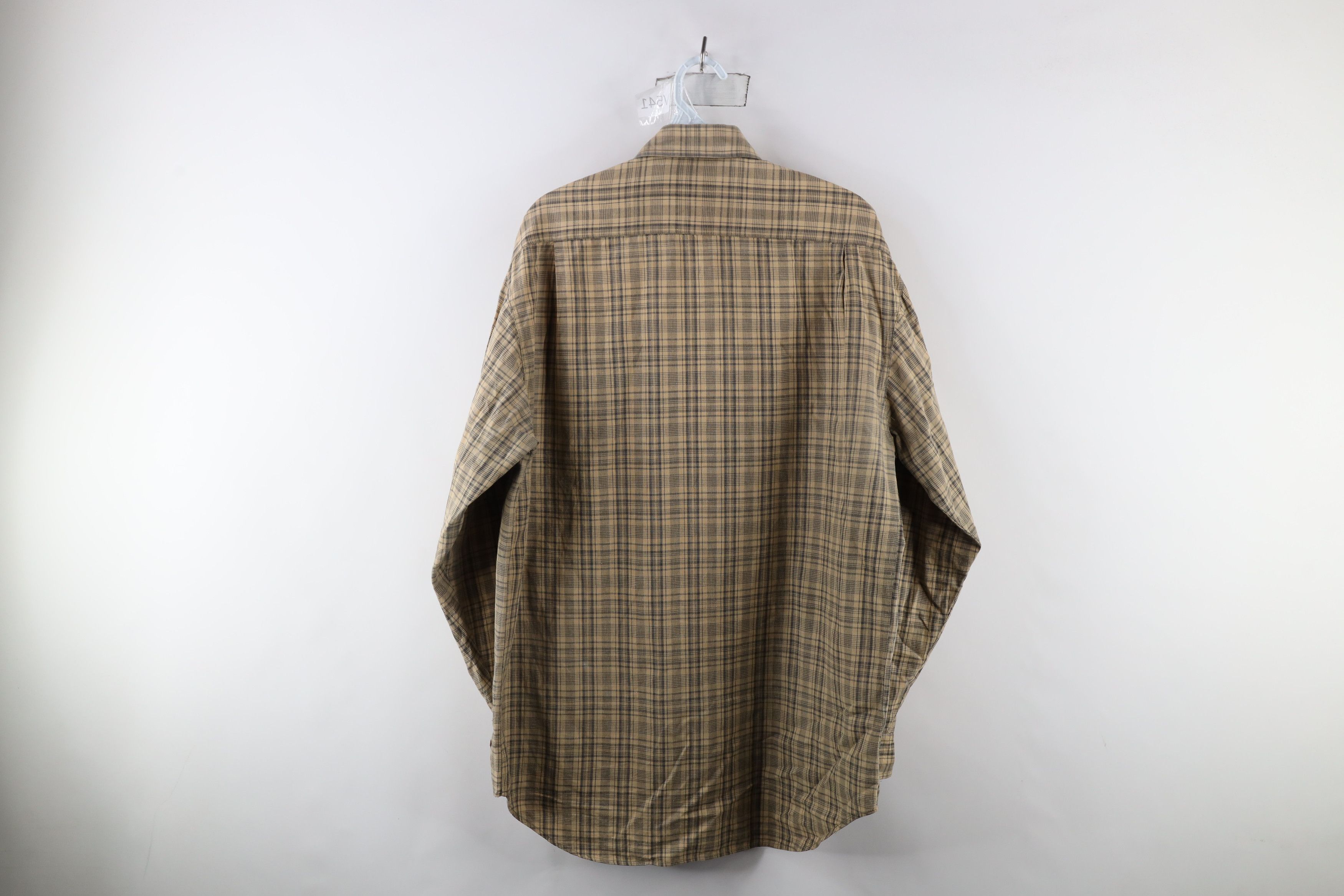 Vintage Vintage 90s Streetwear Button Down Shirt Beige Plaid Size US L / EU 52-54 / 3 - 6 Thumbnail