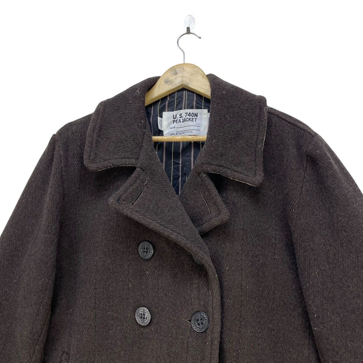 Schott × Vintage Vintage Schott Peacot Made In Usa Double Breast Jacket Size US M / EU 48-50 / 2 - 3 Thumbnail