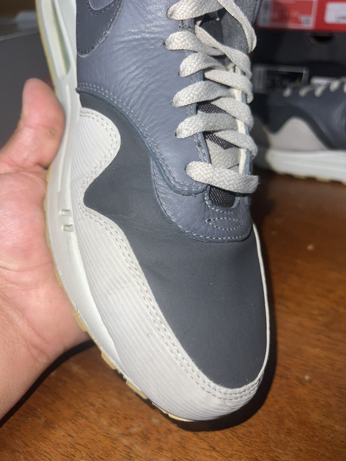 Nike Air Max 1 Leather Dark Ash size 13 Size US 13 / EU 46 - 10 Thumbnail