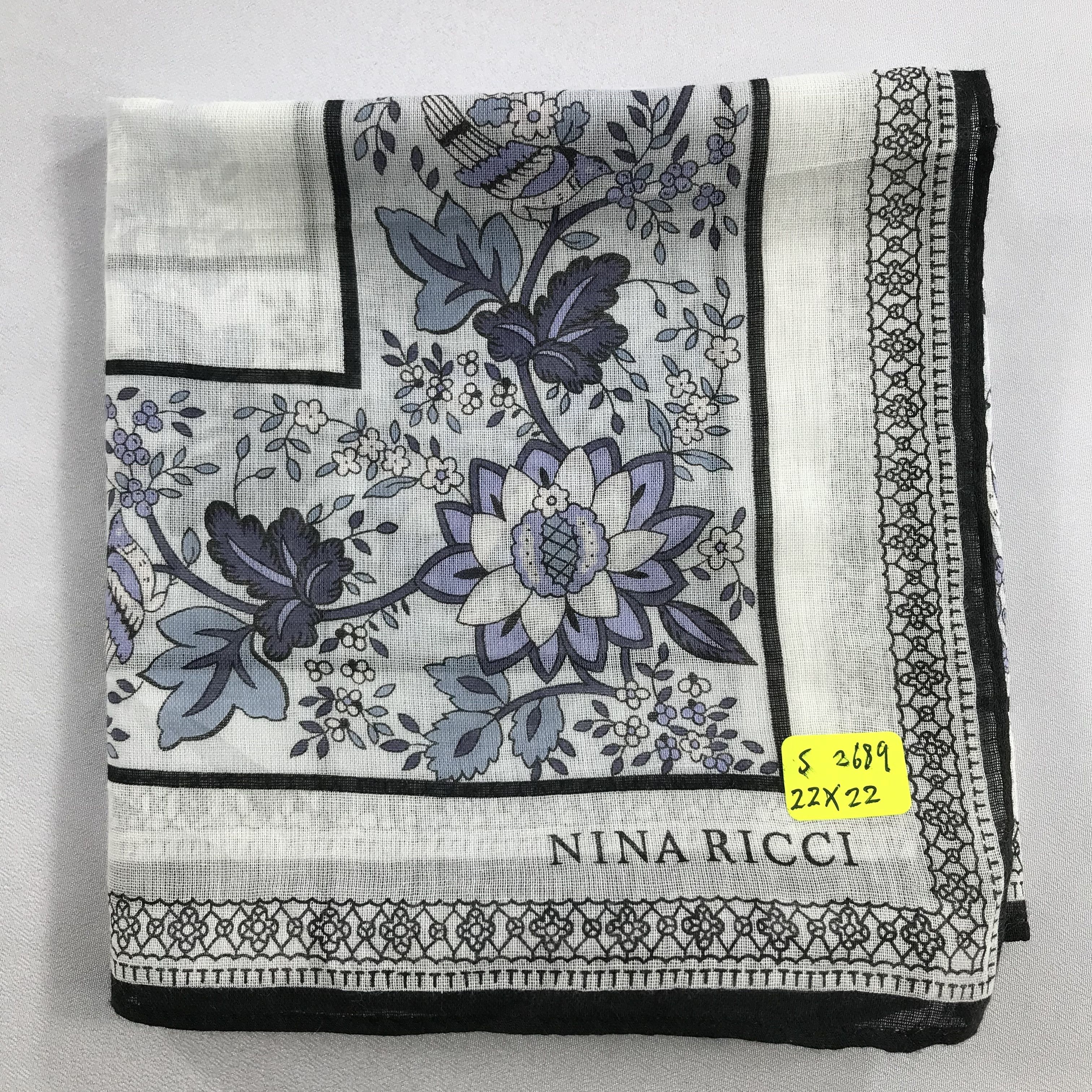Nina Ricci × Vintage Nina Ricci Bandana / Handkerchief / Neckerchief - S2689 Size ONE SIZE - 4 Thumbnail