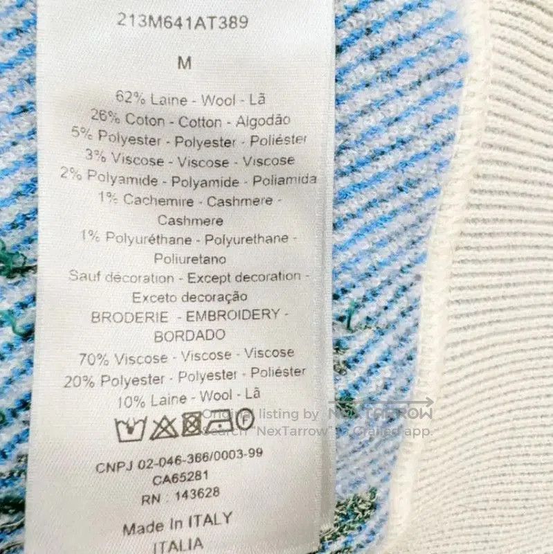 Dior Dior Blue Men's Long Sleeve Sweatshirt . Size US M / EU 48-50 / 2 - 4 Thumbnail