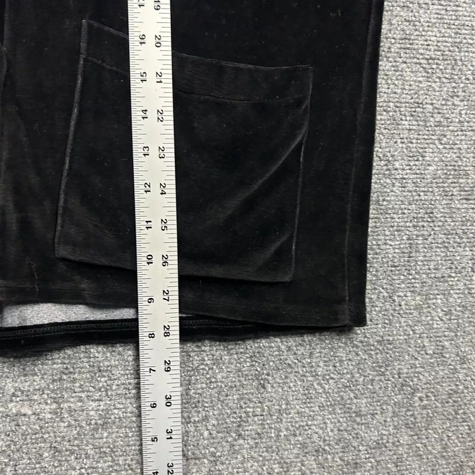 Other Noir Cardigan Womens 36/38 Black Velvet Pockets V-Neck Size XS / US 0-2 / IT 36-38 - 7 Thumbnail