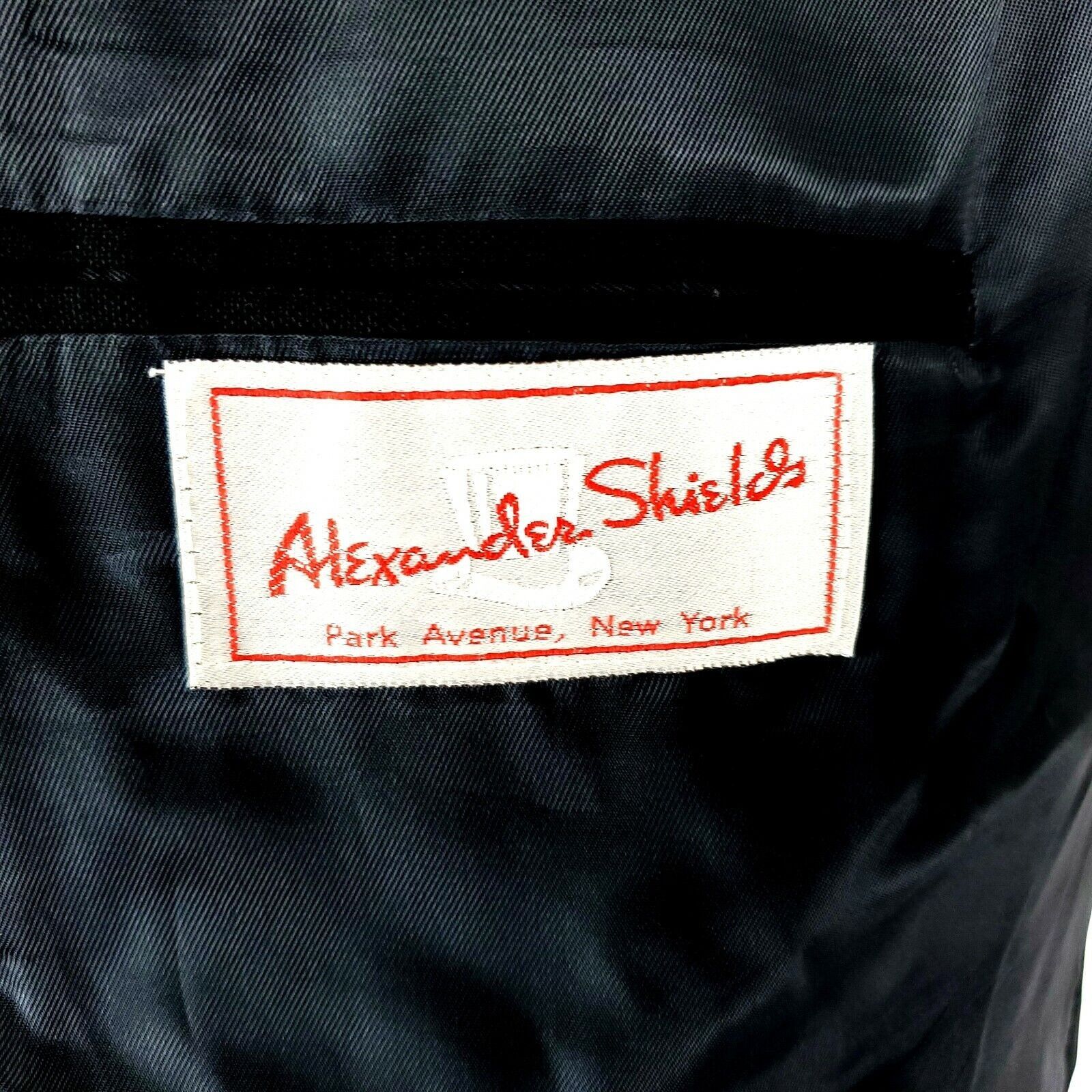Vintage Alexander Shields Wool 2 Gold Button Blazer 44R Black Size 44R - 8 Thumbnail