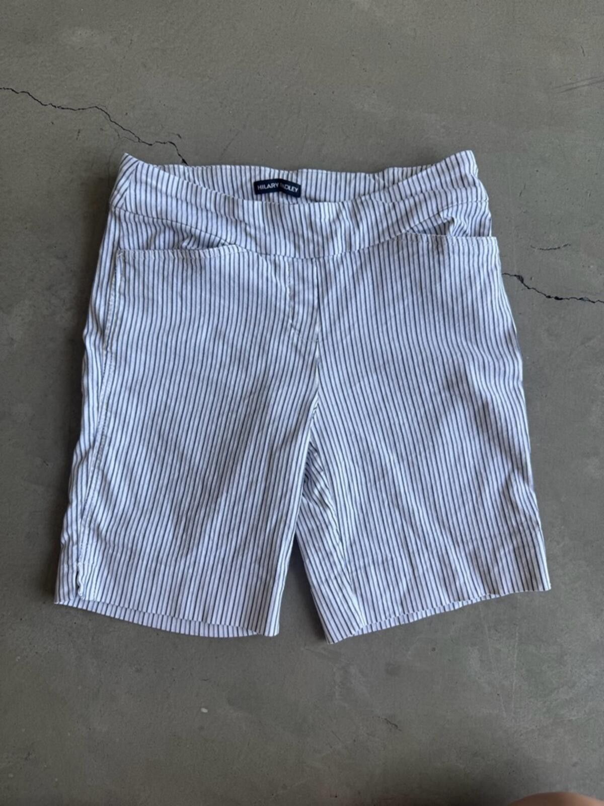 Other Hilary Radley / Stripe Bermuda Shorts / Blue White Striped Size 32" / US 10 / IT 46 - 2 Thumbnail