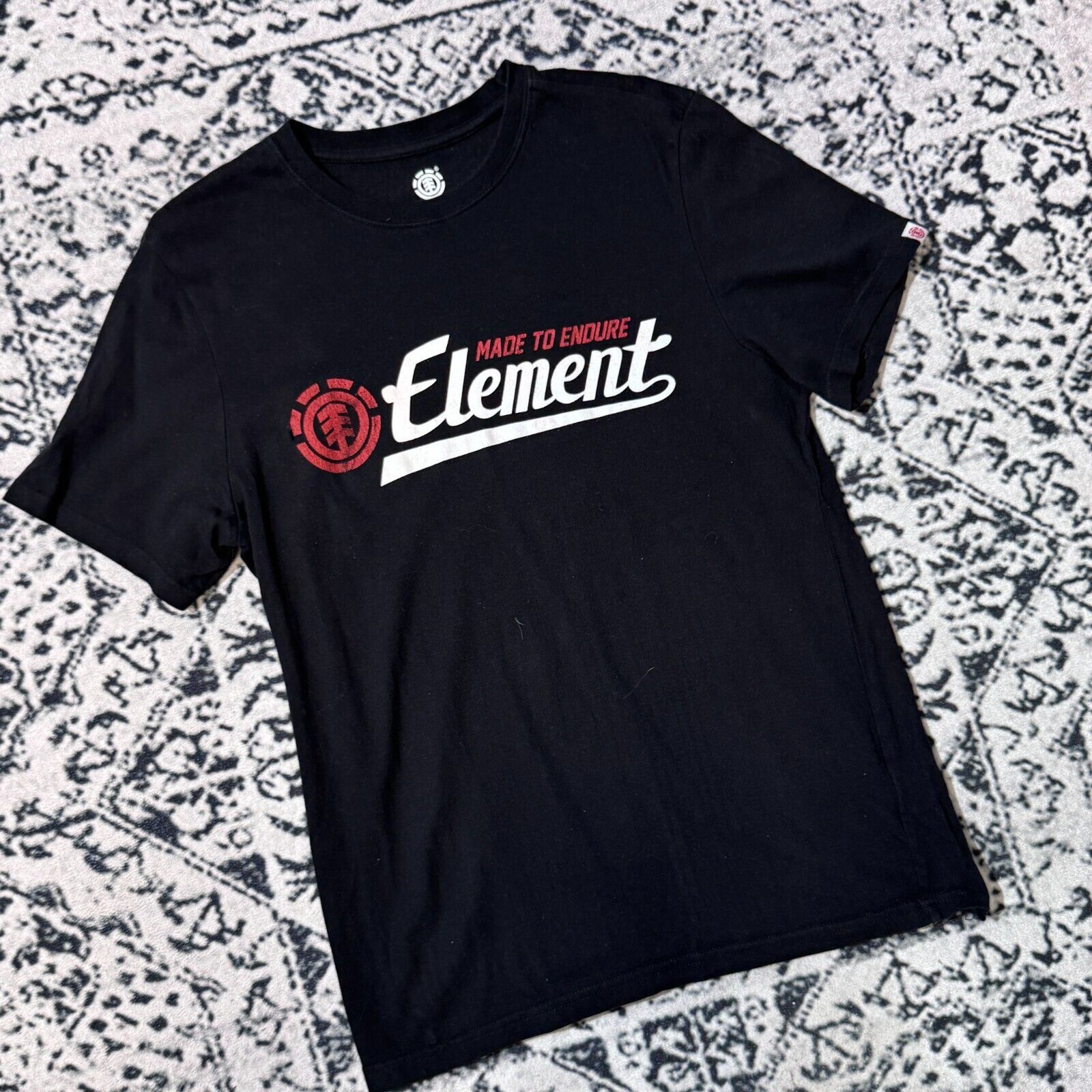 Vintage Vintage Unisex Black Cotton T-Shirt Size S Made To Endure Size US S / EU 44-46 / 1 - 3 Thumbnail