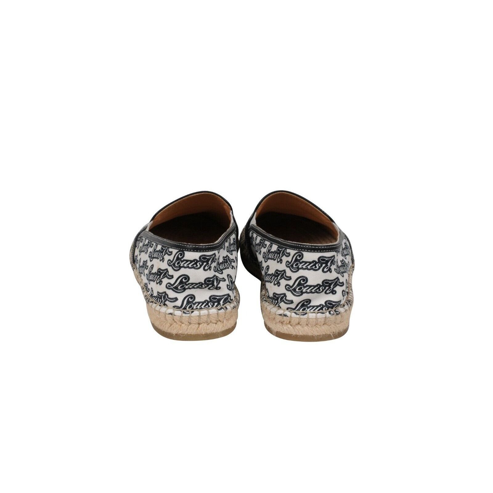 Louis Vuitton Logo Espadrilles White Black Size US 11.5 / EU 44-45 - 6 Thumbnail