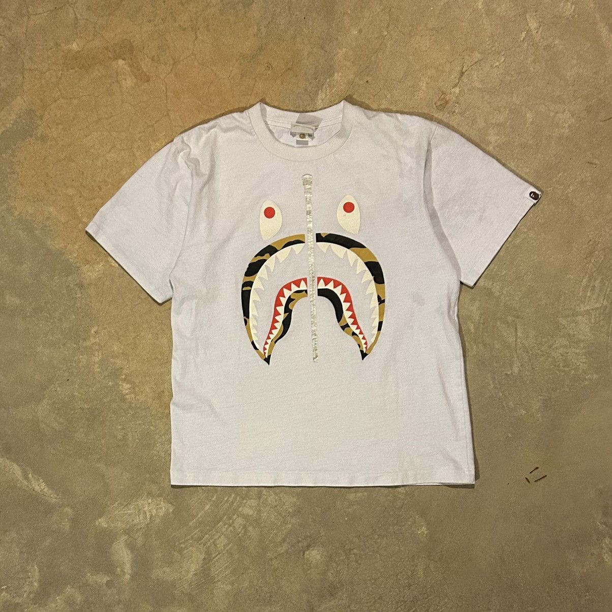 Bape Bape ABC 1st Camo Shark Face Tee Silver Zipper Size US S / EU 44-46 / 1 - 1 Thumbnail