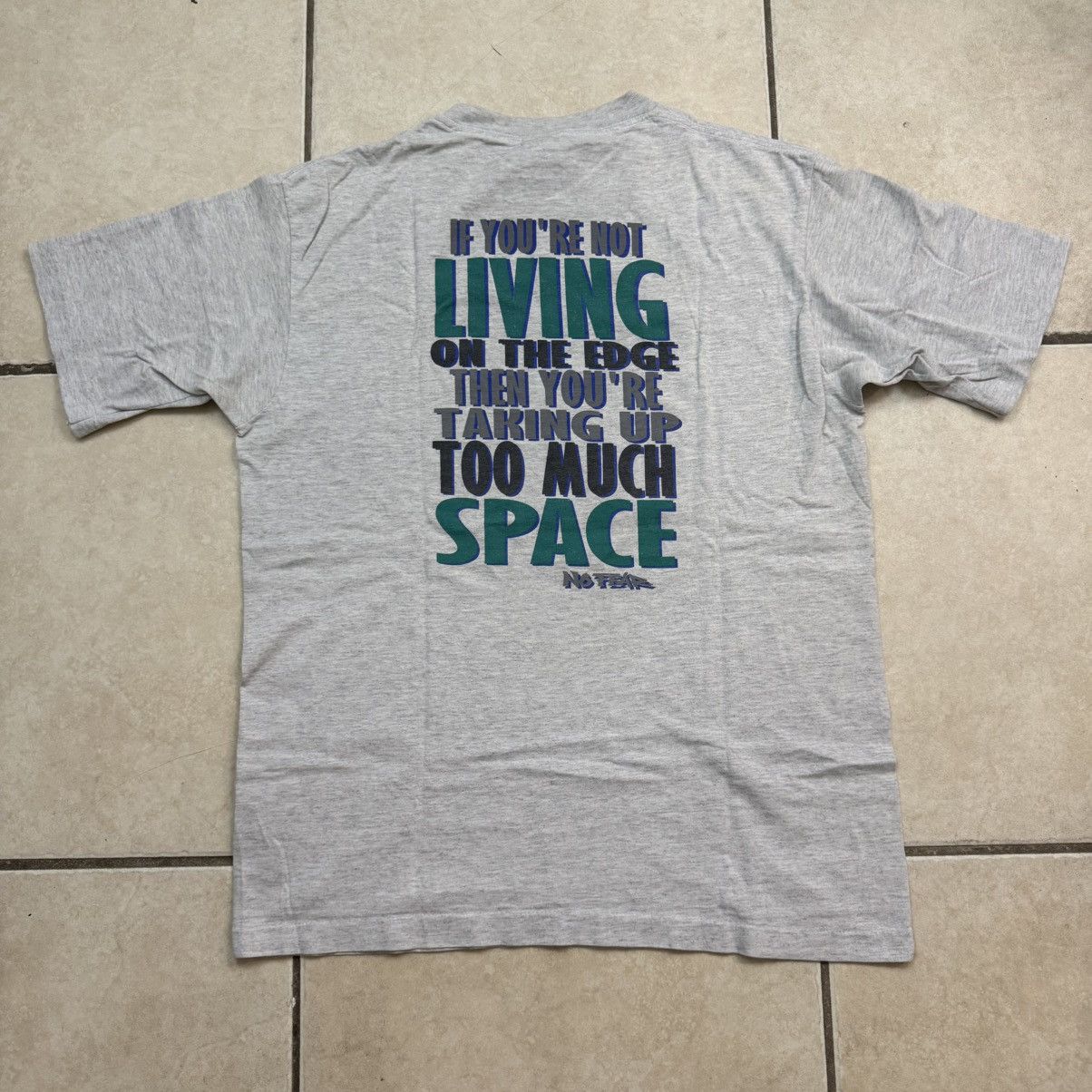 No Fear × Vintage Vintage 90s No Fear Gear Tee USA T-Shirt Single