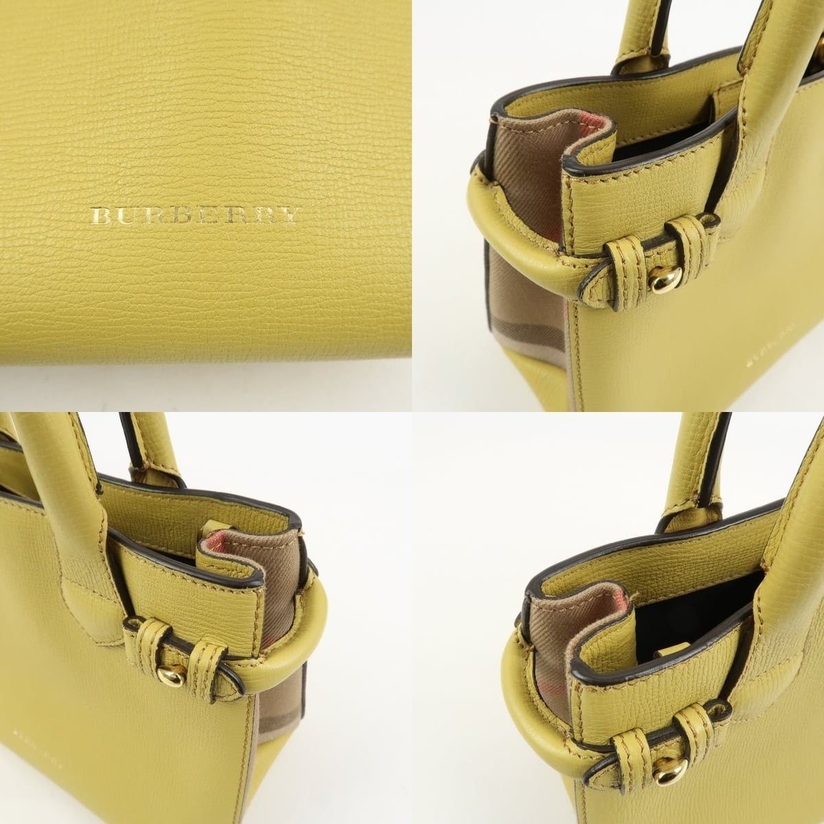 Burberry Burberry Banner Mini Leather Shoulder Bag Yellow Size ONE SIZE - 6 Thumbnail