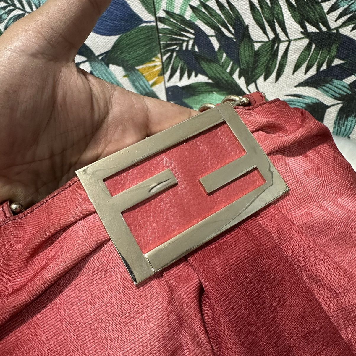 Fendi Authentic FENDI Red Zucca Chain Handbag Size ONE SIZE - 3 Thumbnail