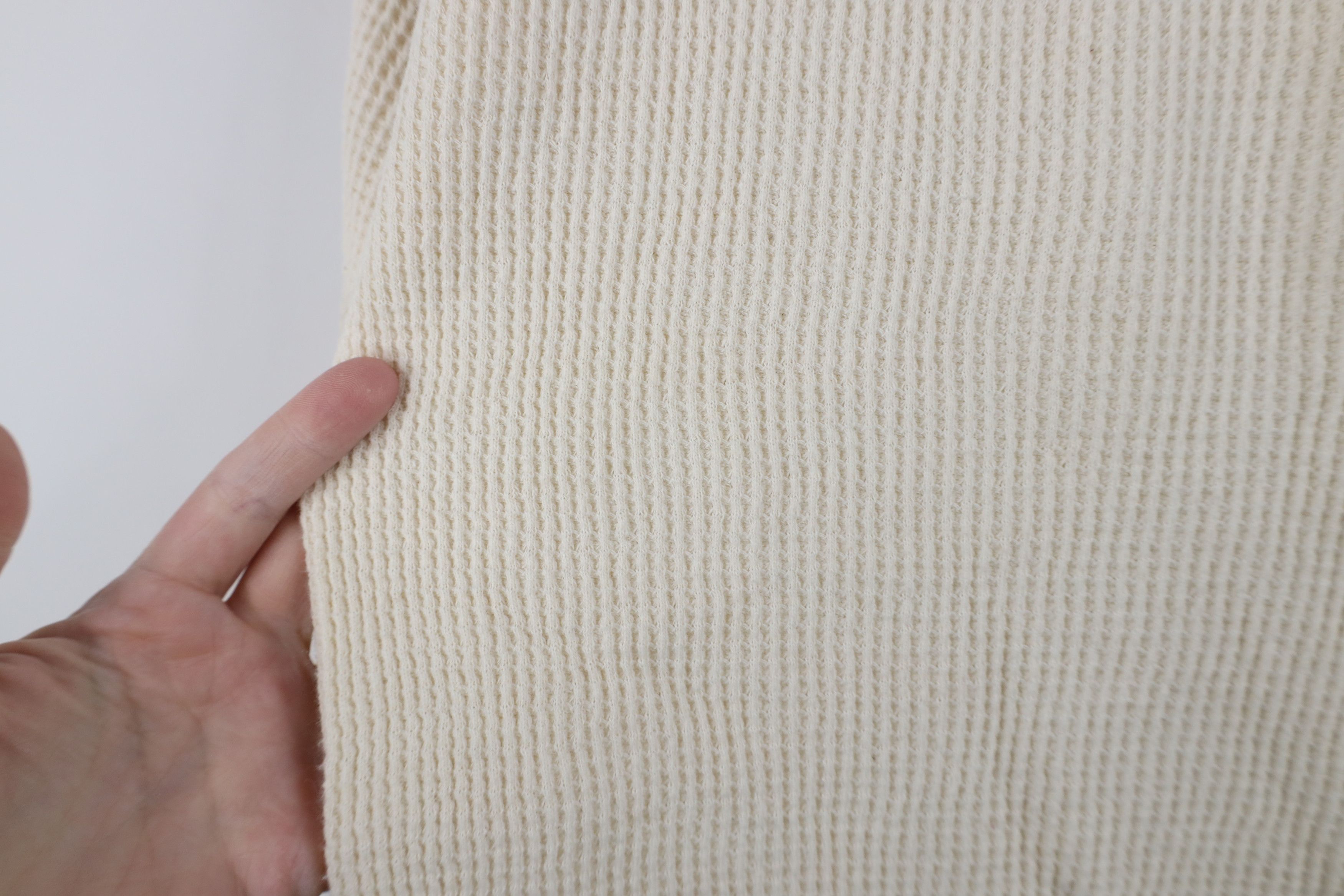 Vintage Vintage 90s Streetwear Waffle Knit Long Sleeve T-Shirt Size US XL / EU 56 / 4 - 6 Thumbnail