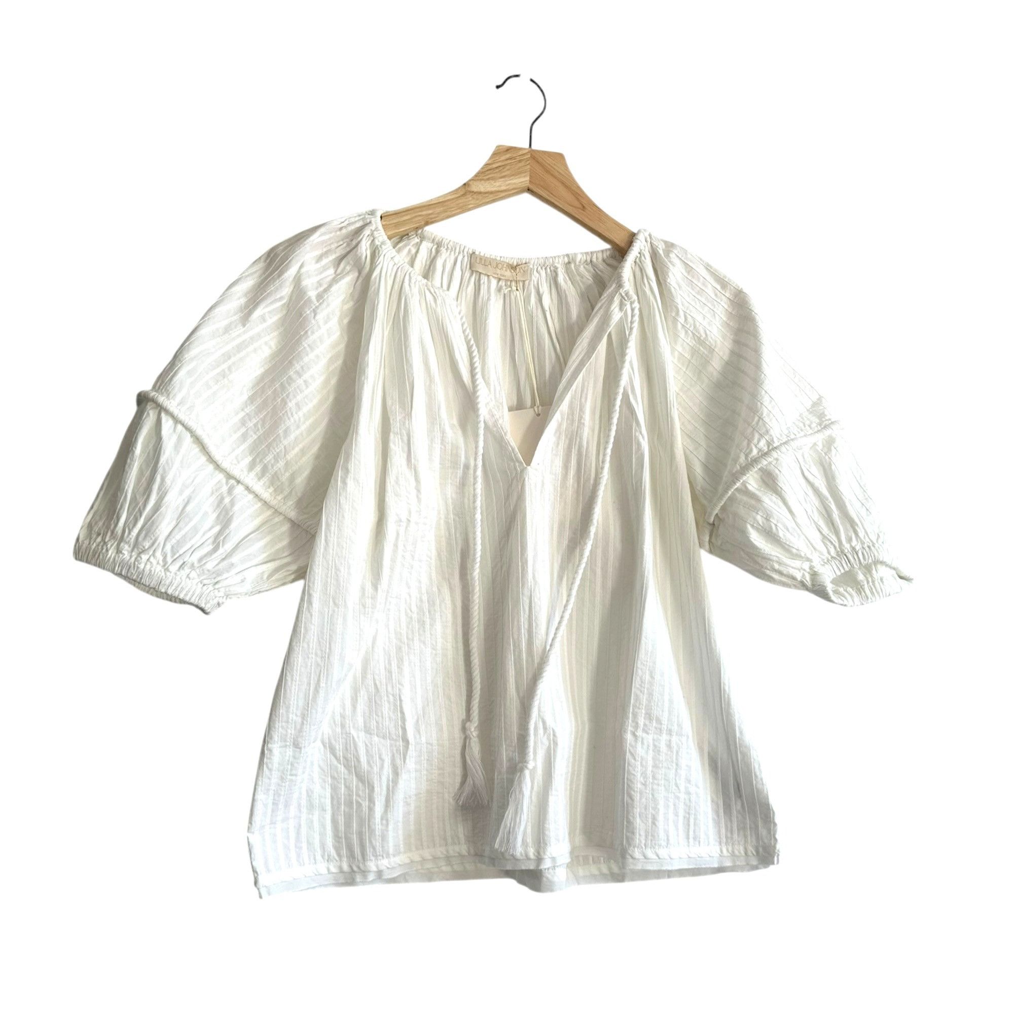 Ulla Johnson Ulla Johnson White Cotton Laurenza Blouse, puff sleeves, Siz Size XS / US 0-2 / IT 36-38 - 1 Thumbnail