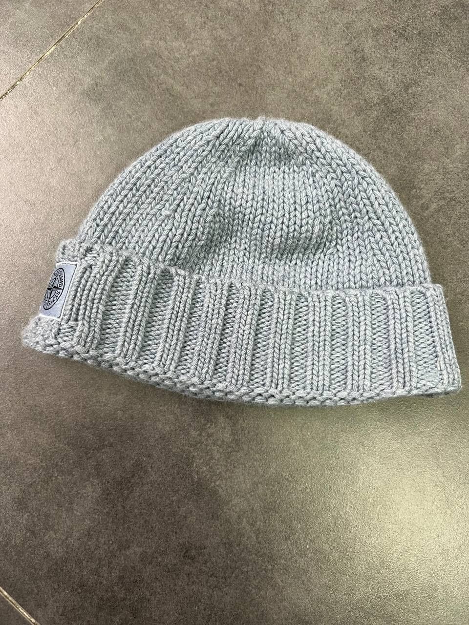 Stone Island Pastel Light-Blue Wool Beanie Hat Size ONE SIZE - 2 Thumbnail